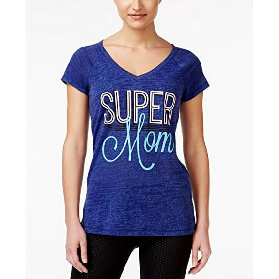 Ideology Womens Mommy Me Graphic Burnout T-Shirt Top Size Small