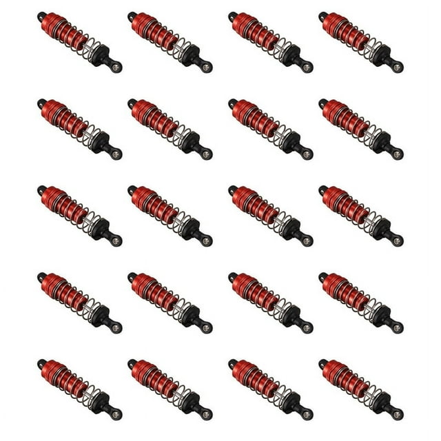 20Pcs Accesorio de Repuesto de Amortiguador de Amortiguador de Metal para 144001 1/14 4WD RC Drift Racing Car Parts, Rojo