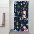 thumbnail image 2 of Dark Blue Christmas Santa Pattern Shower Curtain 36"x72" ,Bathroom Decorative Shower Curtains Set with 12 Hooks,Modern Waterproof Washable Shower Curtain, 2 of 6