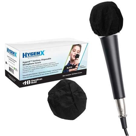 UPC: 0681181623235 | HygenX Sanitary Disposable Microphone Covers  Black  100-Pack