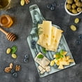 thumbnail image 5 of Industrial Cutting Board, Maze of Pipelines Faucets and Valve Gasoline Engineering Themed Print, Decorative Tempered Glass Cutting and Serving Board, Wine Bottle Shape, Grey White, by Ambesonne, 5 of 5