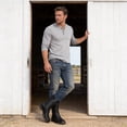thumbnail image 4 of Austin Mill Men's Classic Square Toe Cowboy Boots, Embroidered Western Work Boots with Slip-Resistant Rubber Sole for Ranch & Casual Wear, 4 of 10