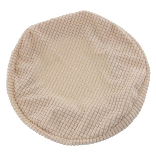 Funda de silla redonda, funda de taburete de bar, funda de silla, funda de silla, funda elástica, Beige
