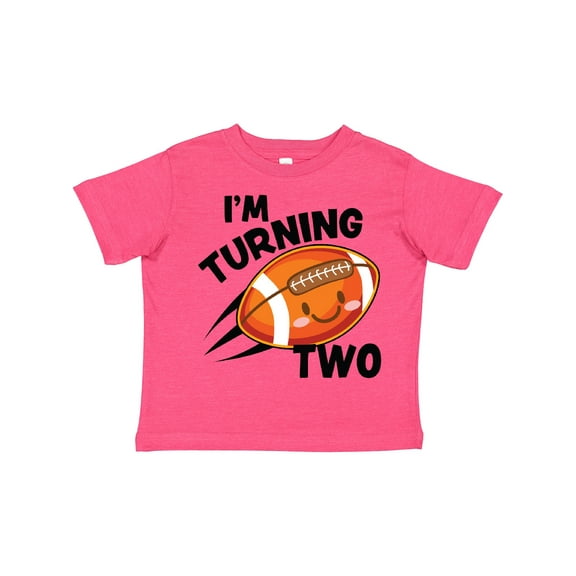 Inktastic Birthday I'm Turning Two with Football Boys or Girls Toddler T-Shirt