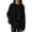 Black, variant on Comfy Sweaters for Women Fall Winter Casual Solid Color Knitted Pullover Long Sleeve Tops Soft Jumpers (L, White)