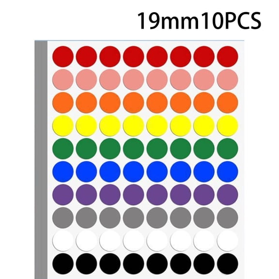 CCOCC 800 Pcs Round Dot Stickers, 0.7 Inch Removable Colored Adhesive Labels, Color Coding Stickers for Planner, Office Organization, Study, and Crafts