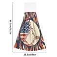 thumbnail image 6 of Yayeee Kitchen Hanging Hand Towels Set of 2 with Loop Bathroom Absorbent Tie Towel, Baseball Pattern, 6 of 7
