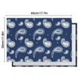 thumbnail image 5 of Blue Pioneer Flower and Paisley Pattern Summer Placemats Table Placemats Set Of 6-Linen Kitchen Washable Placemats Table Mats 11.8"x17.7" Non-Slip Heat Resistant, 5 of 5