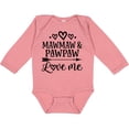 thumbnail image 3 of Inktastic Mawmaw and Pawpaw Love Me Girls Long Sleeve Baby Bodysuit, 3 of 5