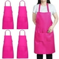 thumbnail image 1 of 4PCS Bib Aprons, Unisex Kitchen Aprons with 2 Large Pockets, Stain Resistant Restaurant Chef Aprons, Durable Aprons for Cooking Baking Coffee Making BBQ Gardening Coffee Making, 1 of 8