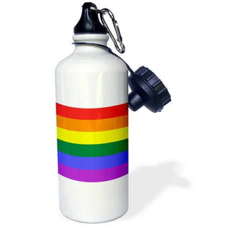 

3dRose Rainbow Flag Gay Lesbian Pride Icon Sports Water Bottle 21oz