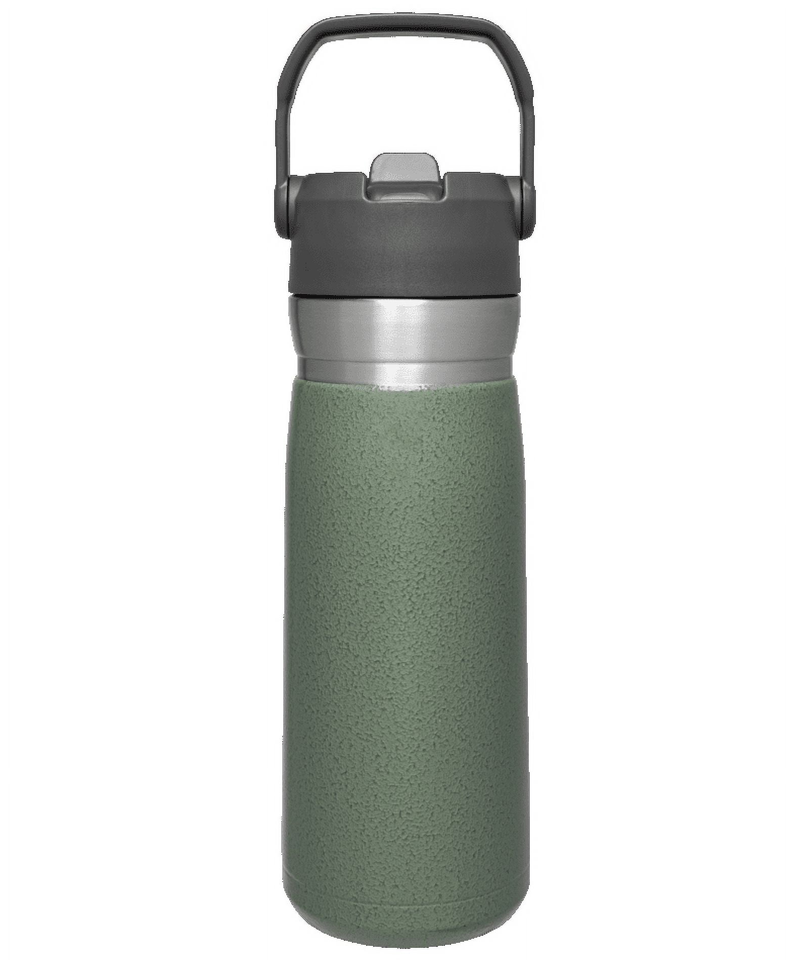 STANLEY IceFlow 22 oz Hammertone Green Double Wall Vacuum Insulated  Stainless Steel Water Bottle with Wide Mouth and Straw Lid