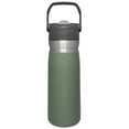 thumbnail image 5 of STANLEY IceFlow 22 oz Hammertone Green Double Wall Vacuum Insulated Stainless Steel Water Bottle with Wide Mouth and Straw Lid, 5 of 7