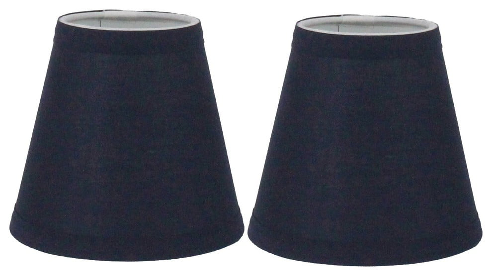 hardback Urbanest Linen Chandelier Mini Lamp Shades 3x6x5" Black,Set of 5 