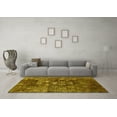 thumbnail image 3 of Ahgly Company Machine Washable Indoor Rectangle Oriental Yellow Industrial Area Rugs, 3' x 5', 3 of 4