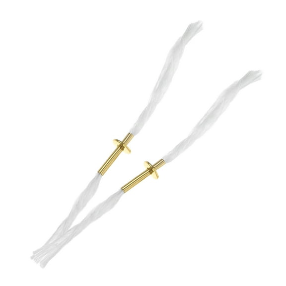 Nicehomfit 2Pcs Kerosene Lamp Wick Tubes Golden Metal Replacement for Oil Lamp