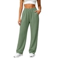 thumbnail image 2 of UKHCCC Women's Sweatpants with Pockets Elastic Waist Casual Drawstring Jogger Pants Cozy Lined Relaxed Fit Lounge Workout Streetwear S-3XL, 2 of 7