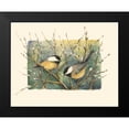 thumbnail image 2 of Mandel, Janet 24x20 Black Modern Framed Museum Art Print Titled - Chickadees and Pussy Willow, 2 of 5