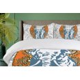 thumbnail image 4 of Ambesonne Floral Duvet Cover Set, Surfboard and, 2-Calking, Slate Blue Pale Grey, 4 of 7