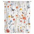 thumbnail image 2 of Elegant Spring Floral Sheer Curtains 72 Inches Long, Watercolor Botanical Butterfly Light Filering Curtains, Breathable Simi Curtain Privacy Drapes for Living Room Bedroom Window Treatment, 2 of 9