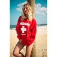 thumbnail image 2 of LIFEGUARD Red Crew Neck Sweatshirt for Women, Teen & Girls, Ladies., 2 of 5