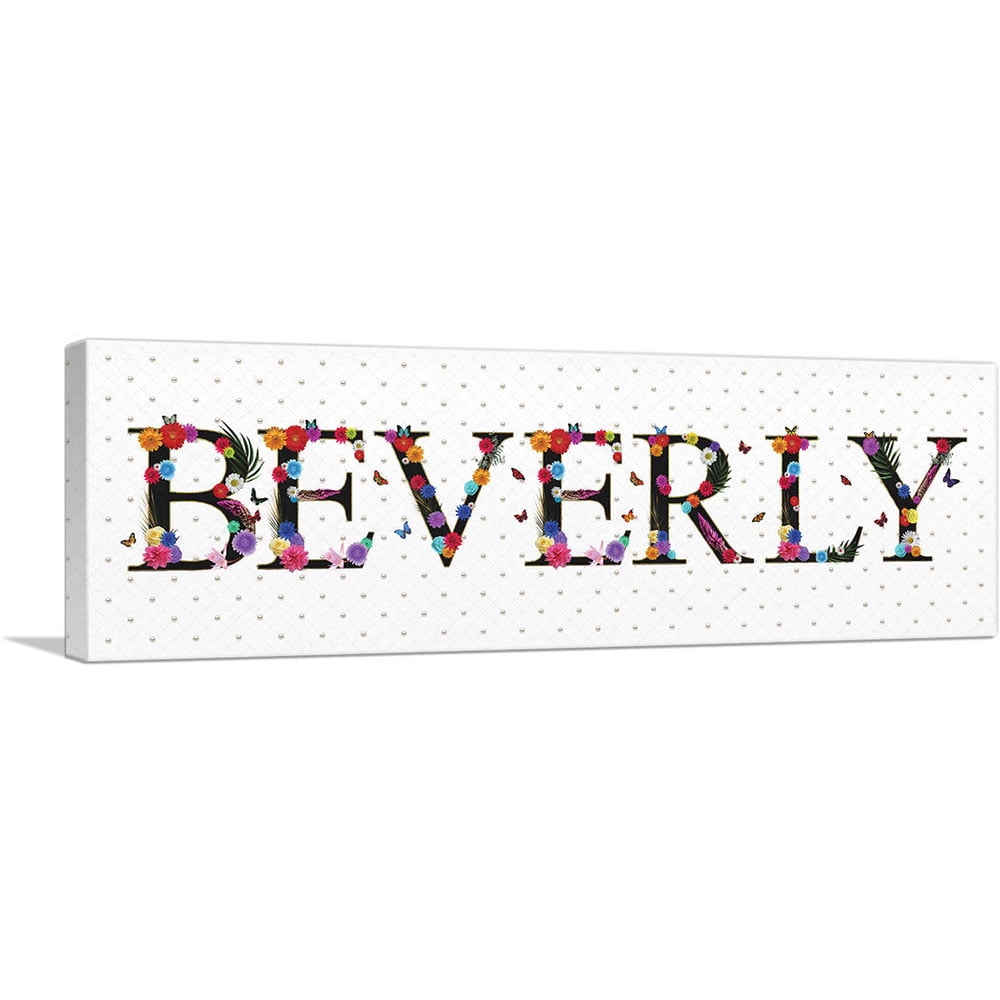 ARTCANVAS BEVERLY Girls Name Room Decor Canvas Art Print Size 48 X artcanvas-beverly-girls-name-room-decor-canvas-art-print-size-48-x