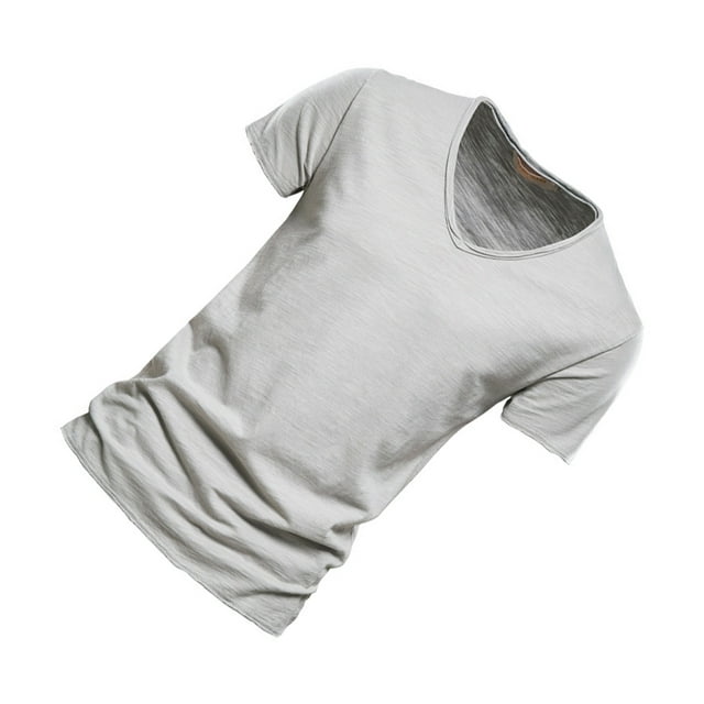 Minnieouse Ropa africana cultural para entusiastas de la moda masculina Hombres africanos Traje tradicional Ropa africana para hombres Camisetas gris claro,1 XXL
