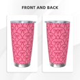 thumbnail image 3 of Daiia red bows Printed 20oz Insulated Coffee Cup with Straw Topper, Fully Spill Proof Travel Coffee Mug, Stainless Steel Tumbler for Work Home Outdoor Car-Straw Three-piece Set, 3 of 8
