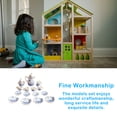thumbnail image 4 of Bewildely Mini juego de vajilla para casa, modelo de en miniatura, adorno de cocina, Kit de vajilla DIY de cerámica interesante, casas de muñecas Flor azul, 4 of 6
