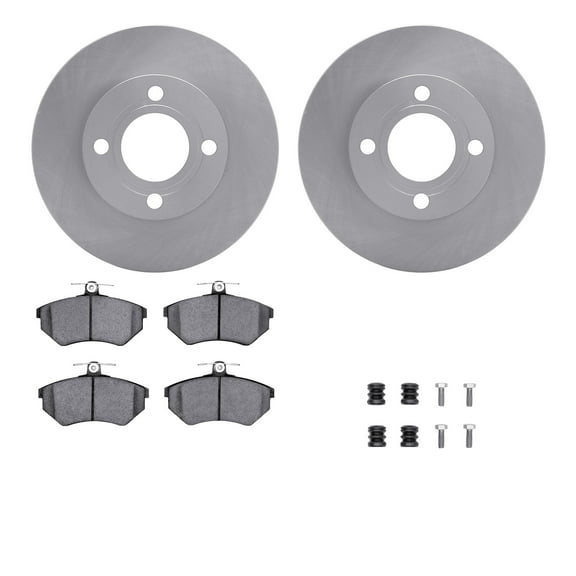 Dynamic Friction Company Front Brake Rotors with 5000 Advanced Brake Pads includes Hardware 6512-73121
