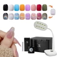 thumbnail image 1 of Universal Rainbow Cat Eye Gel Nail Polish Glitter 9D Holographic Laser Diamond Glitter Reflective Gel Nail Polish Magnetic Gel Polish with Magnetic Stick Table Nail Lamp, 1 of 9