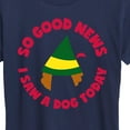 thumbnail image 3 of ELF - Christmas Family Set Saw A Dog - Women's Short Sleeve Graphic T-Shirt, 3 of 5