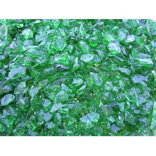 Exotic Pebbles & Aggregates Green Glass Pebbles, 2 lb