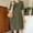 Army Green Holiday Dresses for Women, variant on Dyegold Sundresses for Women Casual Beach - Sun Dress Womens Round Neck Short Sleeve Solid Linen Cotton Midi Sun Dresses ​Casual Boho Loose ​Vacation ​Dresses