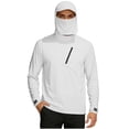 thumbnail image 2 of UV Protection Shirts for Men High Neck Long Sleeve Pullover Top UPF 50+ Lightweight Breathable Shirt with Built In Face Cover, 2 of 5
