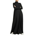 thumbnail image 5 of ZANZEA Womens Solid Color Turtleneck Casual Elegant Party Long Maxi Dresses, 5 of 8