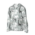 thumbnail image 2 of Kll African Animals Print Men'S Women’s Upf 50+ Sun Protection Outdoor Hoodie Jacket Long Sleeve Fishing Hiking Performance Shirt- Medium, 2 of 8