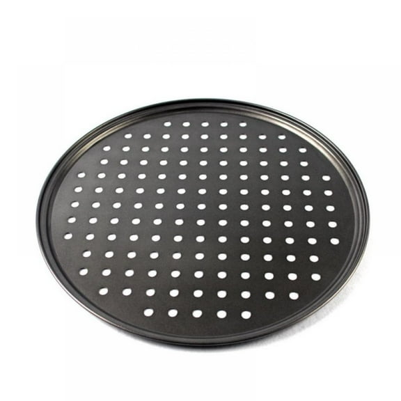 Nonstick Carbon Steel Pizza Crisper Trays Baking Pan with Holes Round Deep Dish Pizza Pan Tray Mould Baking Tool