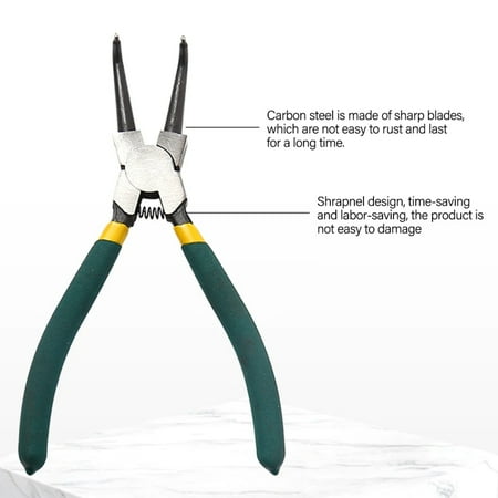 

LIGGJUN Convenient and versatile 7” portable carbon steel snap ring pliers set - inner outer retaining circlip pliers with reliable hand remover tool perfect for various repair tasks and