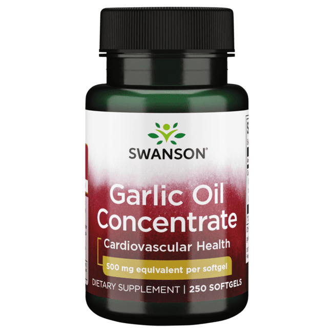 Swanson Garlic Oil 500 mg 250 Softgels