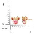 thumbnail image 3 of Disney Minnie Mouse Birthstone 10KT Gold Stud Earrings (See More Colors), 3 of 4