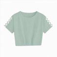 thumbnail image 5 of Kaprioy Kids Summer Sport T-Shirt and Shorts Set Plaid Print Clothing Sets Tracksuit, 5 of 6