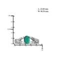 thumbnail image 4 of 3/4 Carat T.G.W. Emerald And White Diamond Accent Sterling Silver Ring, 4 of 4