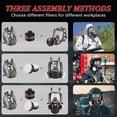 thumbnail image 6 of XINBTK Full Face Respirator Mask, Gas Masks Survival Nuclear and Chemical, Gas Respirator with 40mm & P-A-1 Activated Carbon Filter for Dust Spray Soldering Polishing Welding(2 Set), 6 of 6