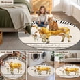 thumbnail image 6 of Round Area Rug 5ft,Farm Cow Cute Animal Watercolor Washable Carpet Non-Slip Runner Accent Rugs Indoor Floor Mat for Bedroom Living Room Decor,Sweet Home Quote, 6 of 9