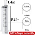 thumbnail image 2 of 2 Pack Large Syringes (150 ML), Large Plastic Garden Industrial Syringes for Scientific Labs, Measuring, Watering, Refilling, Filtration Multiple Uses,more size choice:100ML, 2 of 6