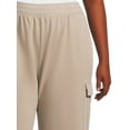 thumbnail image 5 of Terra & Sky Women's Plus Size French Terry Cloth Cargo Pants, 28” Inseam, 5 of 6