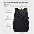 thumbnail image 2 of 17.3-inch laptop backpack work-daily backpack water resistant travel work computer backpacks USB charging port (A, black), 2 of 5