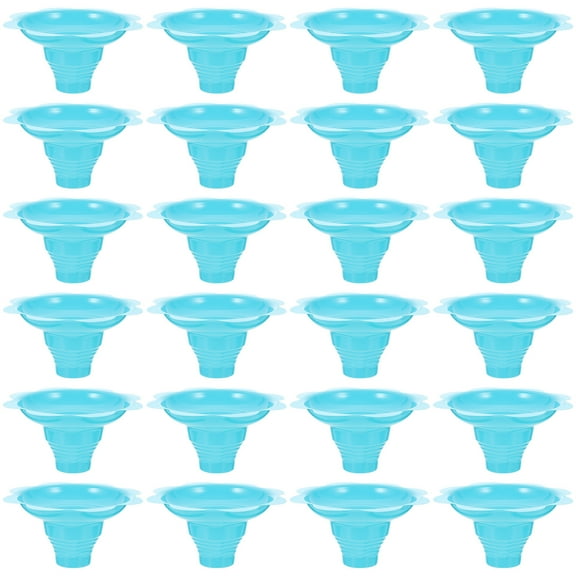 50 Pcs Cups Dessert Bowls Ice Cream Containers Flatware for Water Syrup Treats