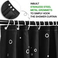 thumbnail image 4 of Octopus Shower Curtain Tentacles Black and White Nautical Machine Washable Waterproof Fabric for Bathroom Bathtub Decor with 12 Hooks 72Wx84H, 4 of 6
